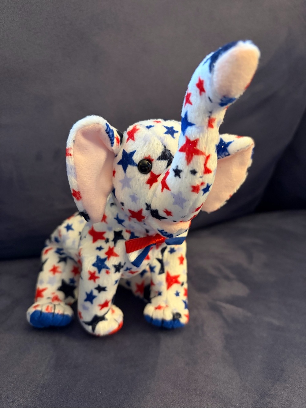Vintage Beanie Baby Righty 2004 Elephant Patriotic
